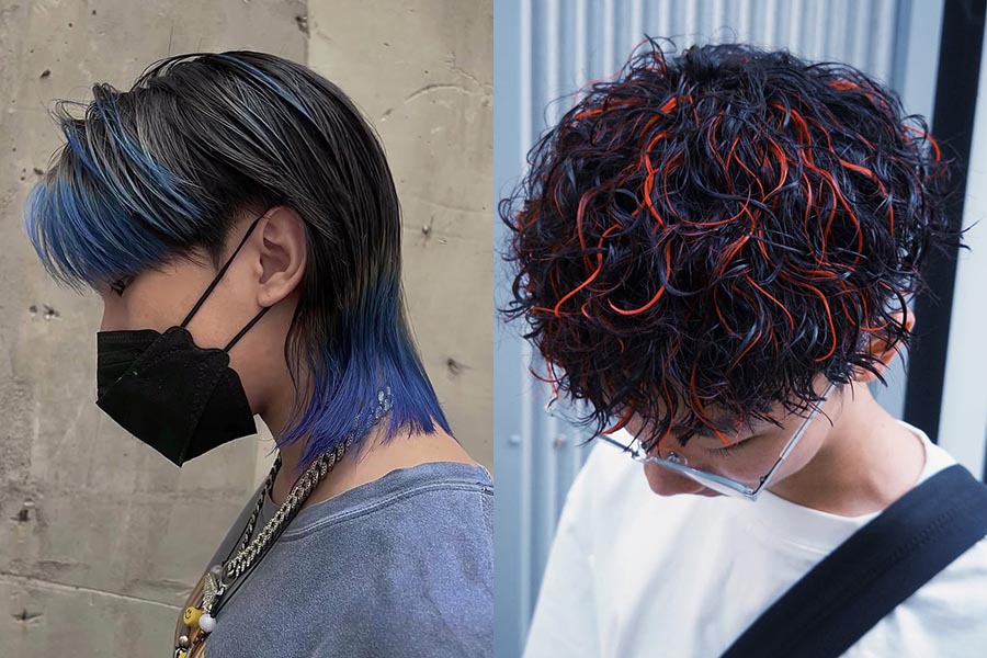 2025男生短髮挑染