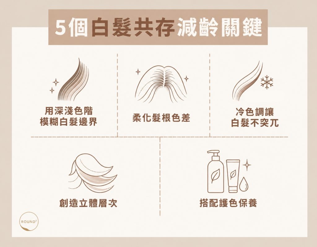 5個白髮共存減齡關鍵